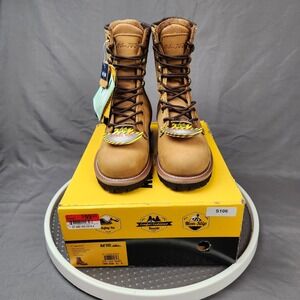 Ad Tec 9" Logger Steel Toe Crazy Horse Leather Work Boots Mens‎ Size 8.5 M